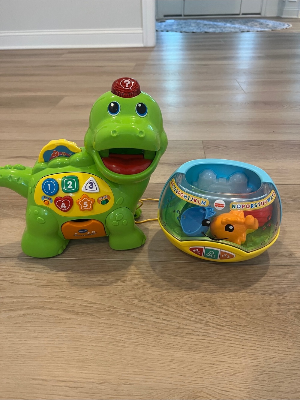 VTech Interactive Feed-Me Dinosaur Learning Toy & Fisher Price Interactive Fish